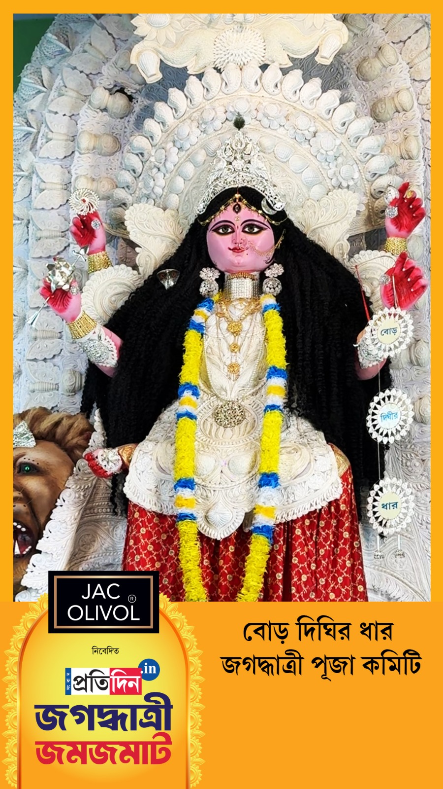 Jagaddhatri Jamjamat 2025 | দেখে নিন চন্দননগরের বোড় দিঘির ধার জগদ্ধাত্রী পূজা কমিটির মণ্ডপ।